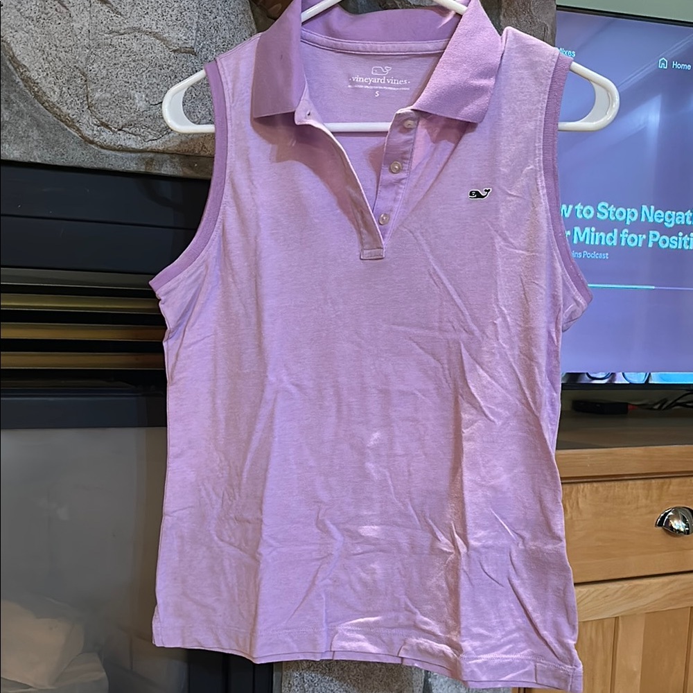 Vineyard Vines Light Purple Sleeveless Polo Tank